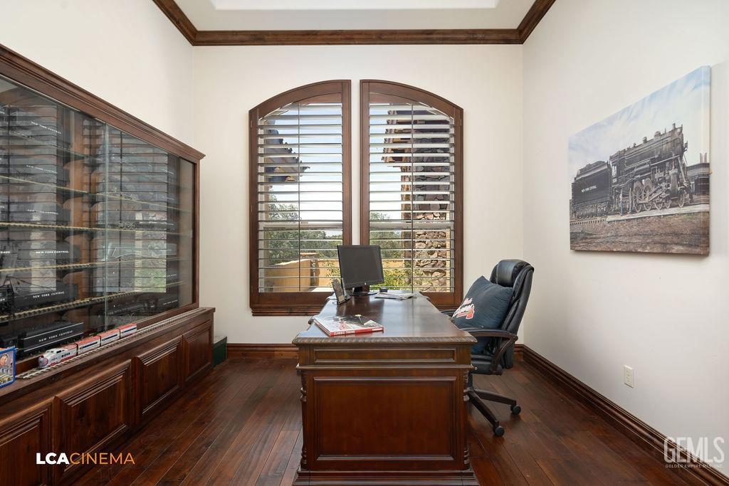 Undisclosed Address Keene, CA 93531 - Photo 18 of 46 a view of a workspace with furniture and a window