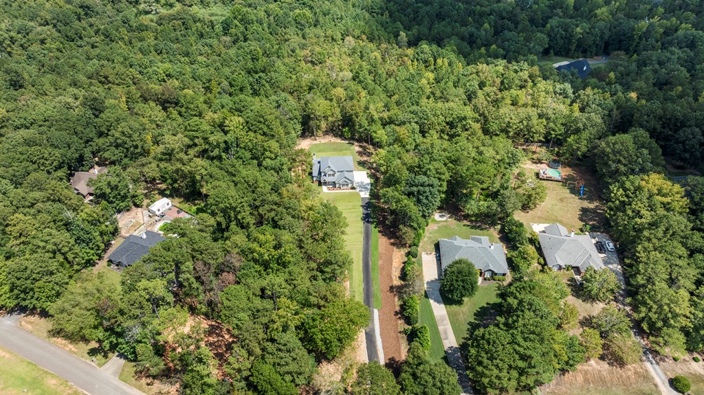 299 Ridgeway Drive Cataula, GA 31804 - Photo 47 of 52 an aerial view of residential house with outdoor space and trees all around