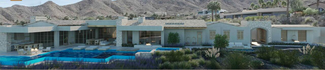 28 Stone Cliff Rancho Mirage, CA 92270 - Photo 19 of 20 a front view of a house with a garden