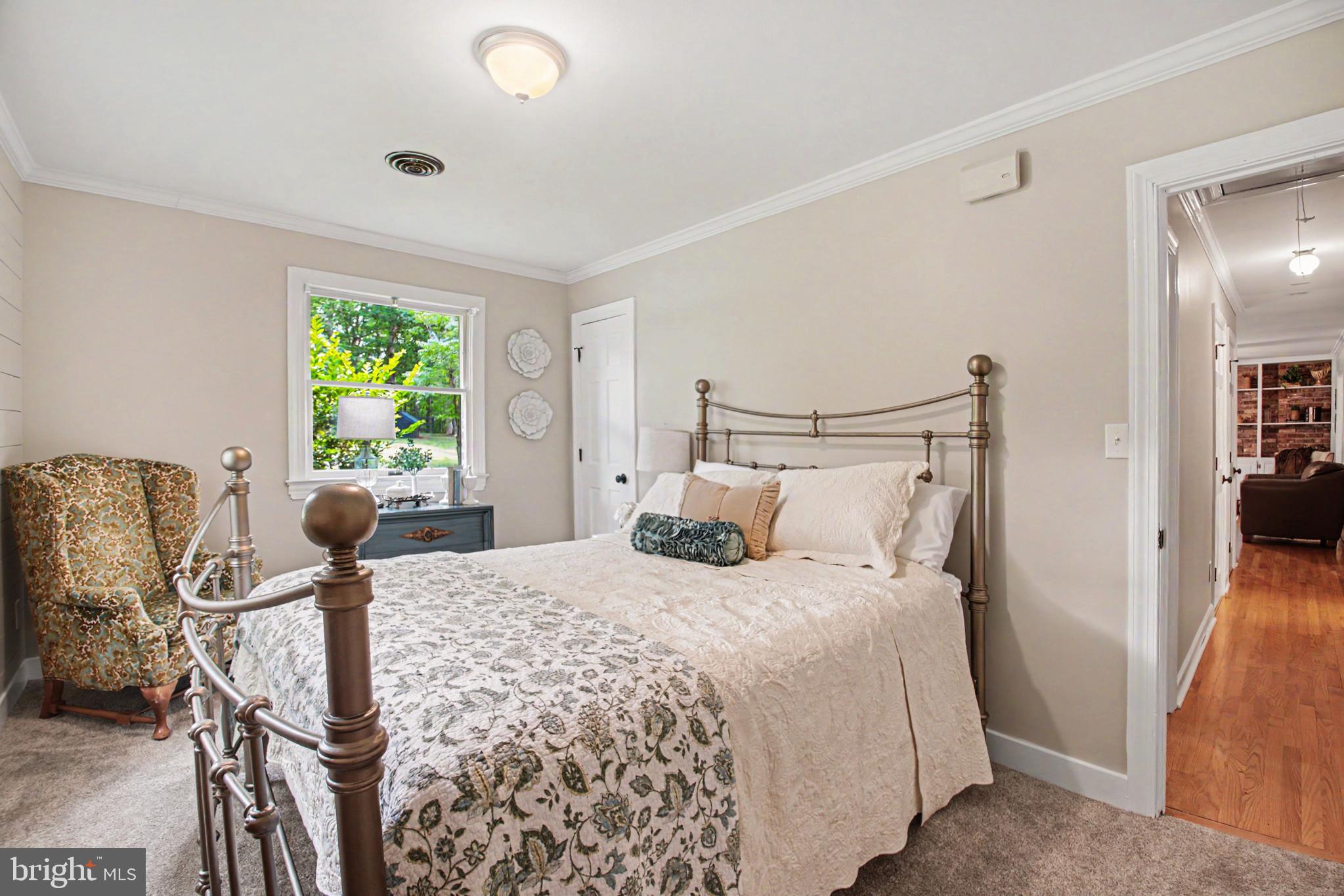 10224 Mill Pond Road Spotsylvania, VA 22551 - Photo 22 of 52 Bedroom 4 w/UPDATED Carpet, Closet & Shiplap Walls