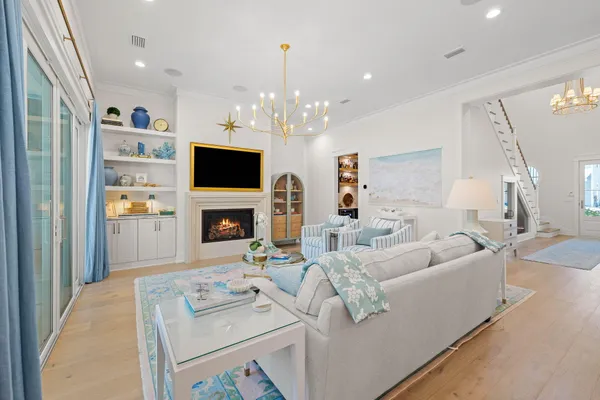 a spacious bedroom with a bed and a couch