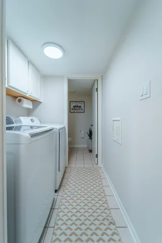 en empty room with furniture and natural light