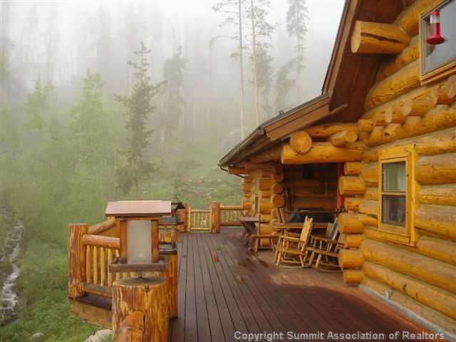 1536 Blue Ridge Road Silverthorne, CO 80498 - Photo 3 of 25 Patio/Deck. Picture of the side deck and stream flowing past.