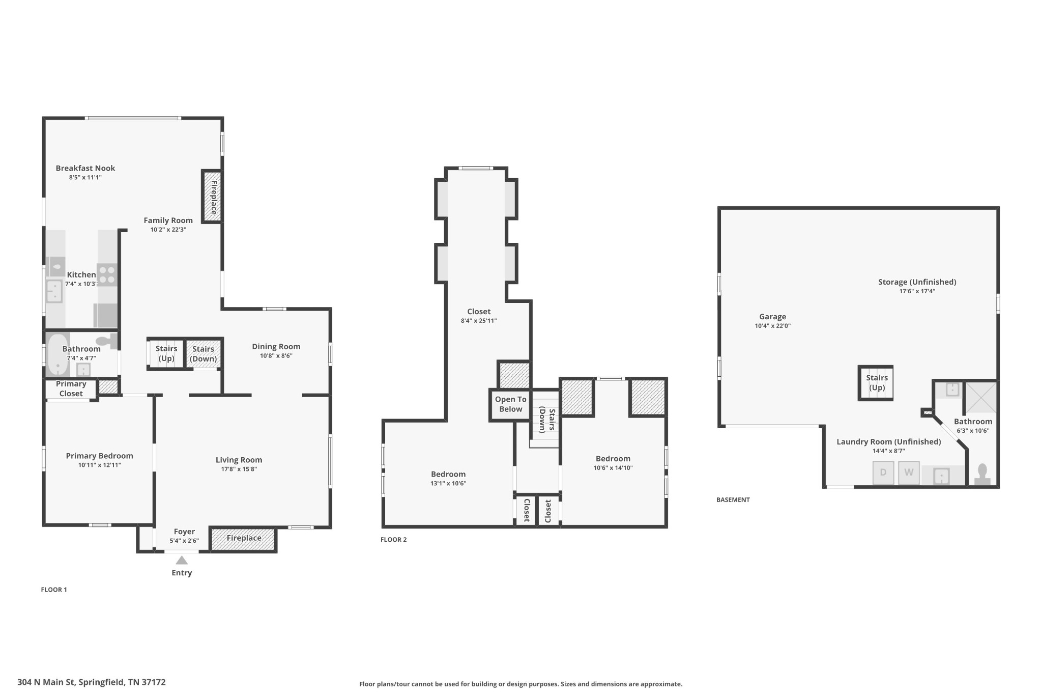 304 North Main Street Springfield, TN 37172 - Photo 59 of 60 a picture of a floor plan