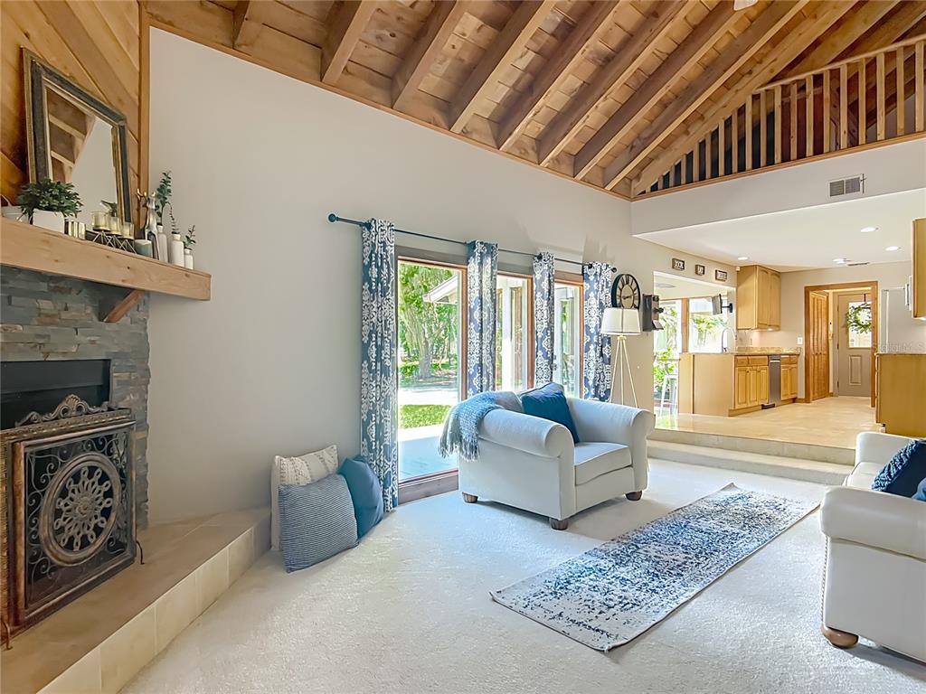 4661 Southwest 7th Avenue Road Ocala, FL 34471 - Photo 19 of 94 a living room with furniture and a fireplace
