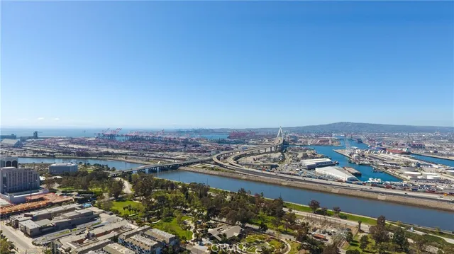 an aerial view of a city