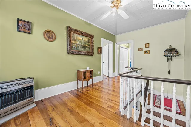 a view of a hallway with workspace