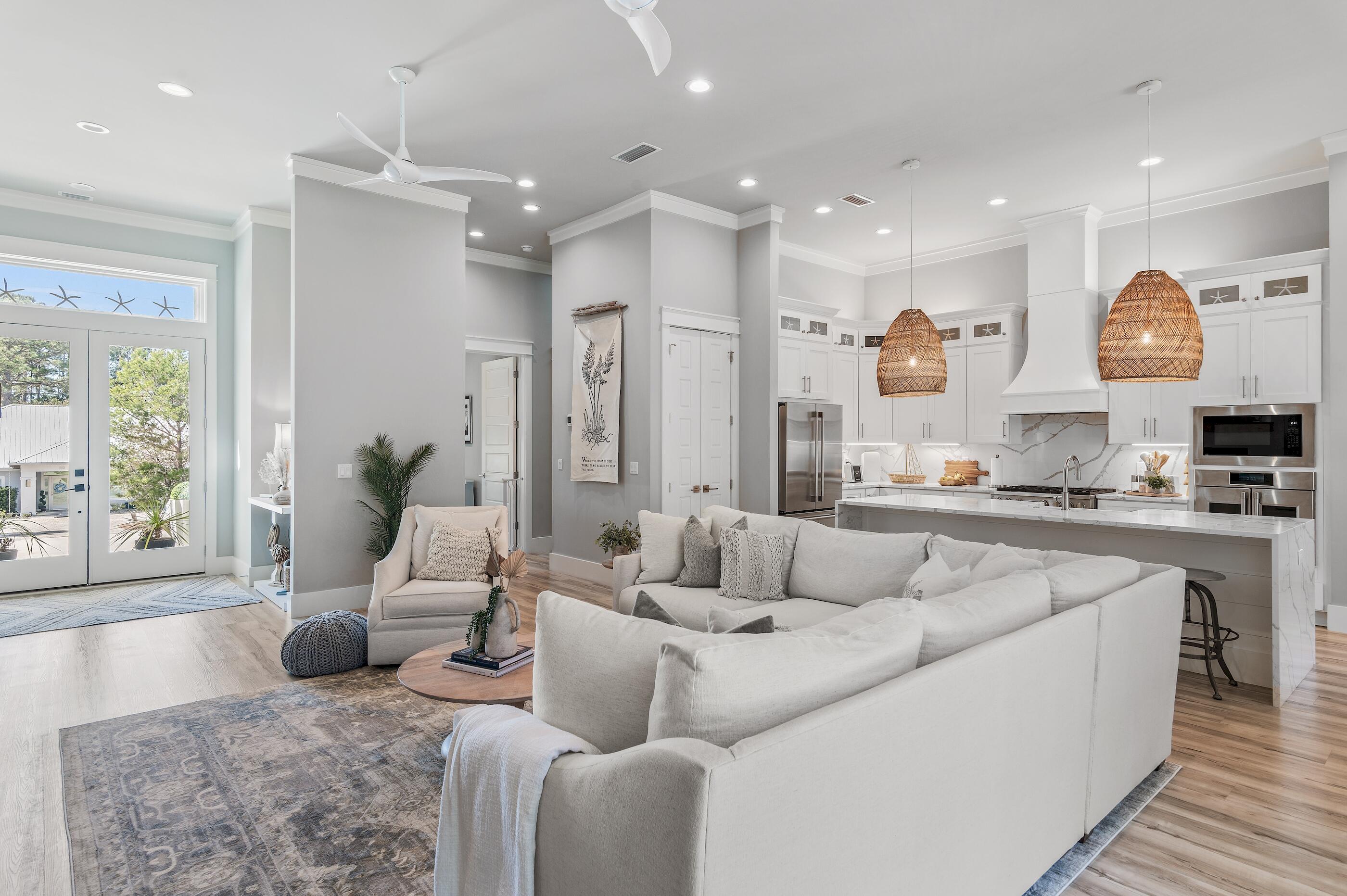 88 Beth Lane Santa Rosa Beach, FL 32459 - Photo 19 of 79 a living room with furniture kitchen and a wooden floor