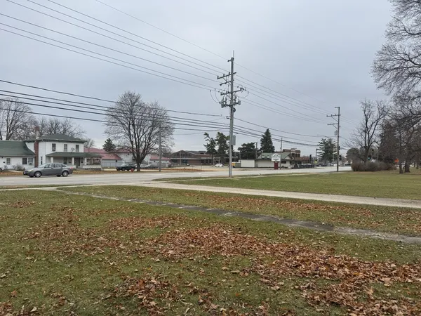a big yard with trees