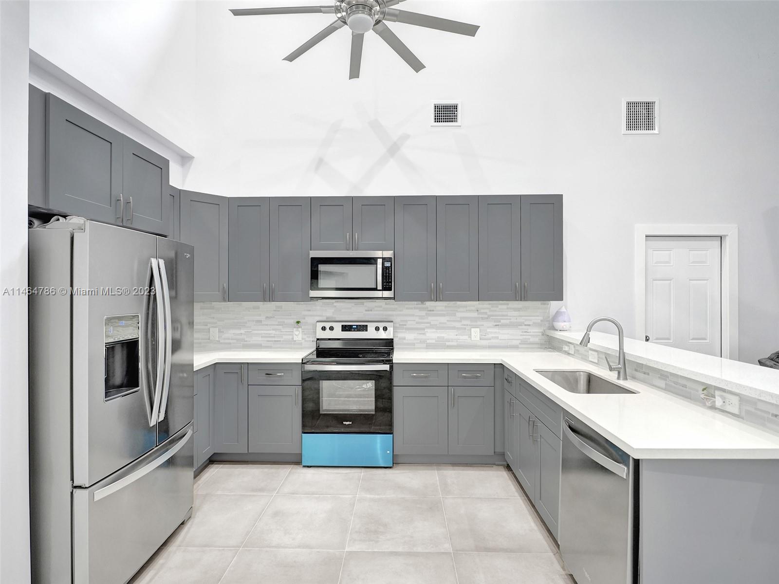 1543 Southwest 32nd Street Fort Lauderdale, FL 33315 - Photo 6 of 33 a kitchen with a sink stainless steel appliances and cabinets