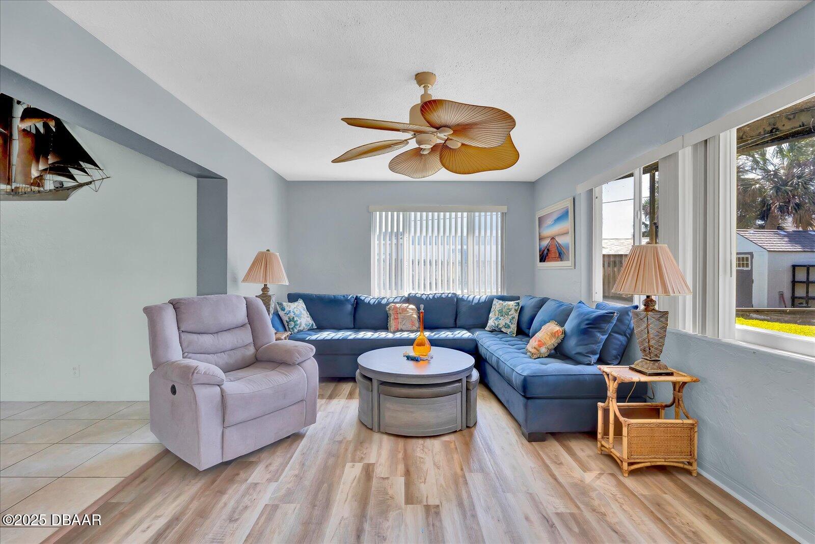 34 Dolphin Avenue Ormond Beach, FL 32176 - Photo 26 of 52 a living room with furniture and a large window