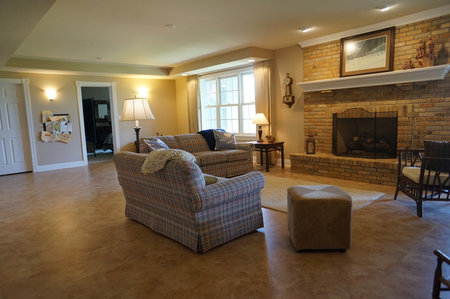 43W145 Campton Hills Road Elburn, IL 60119 - Photo 17 of 23 a living room with furniture and a fireplace