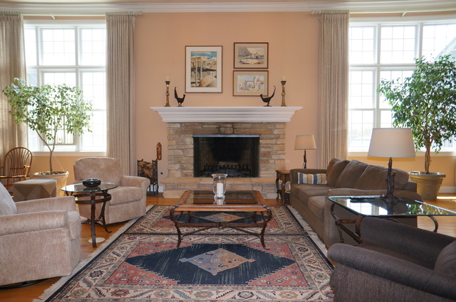 43W145 Campton Hills Road Elburn, IL 60119 - Photo 4 of 23 a living room with furniture and a fireplace