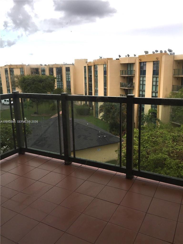 a view of balcony with city view