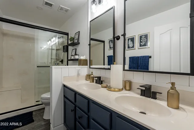 a view of road with large trees