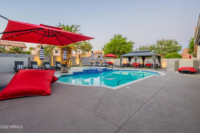 a view of a livingroom with furniture and front door