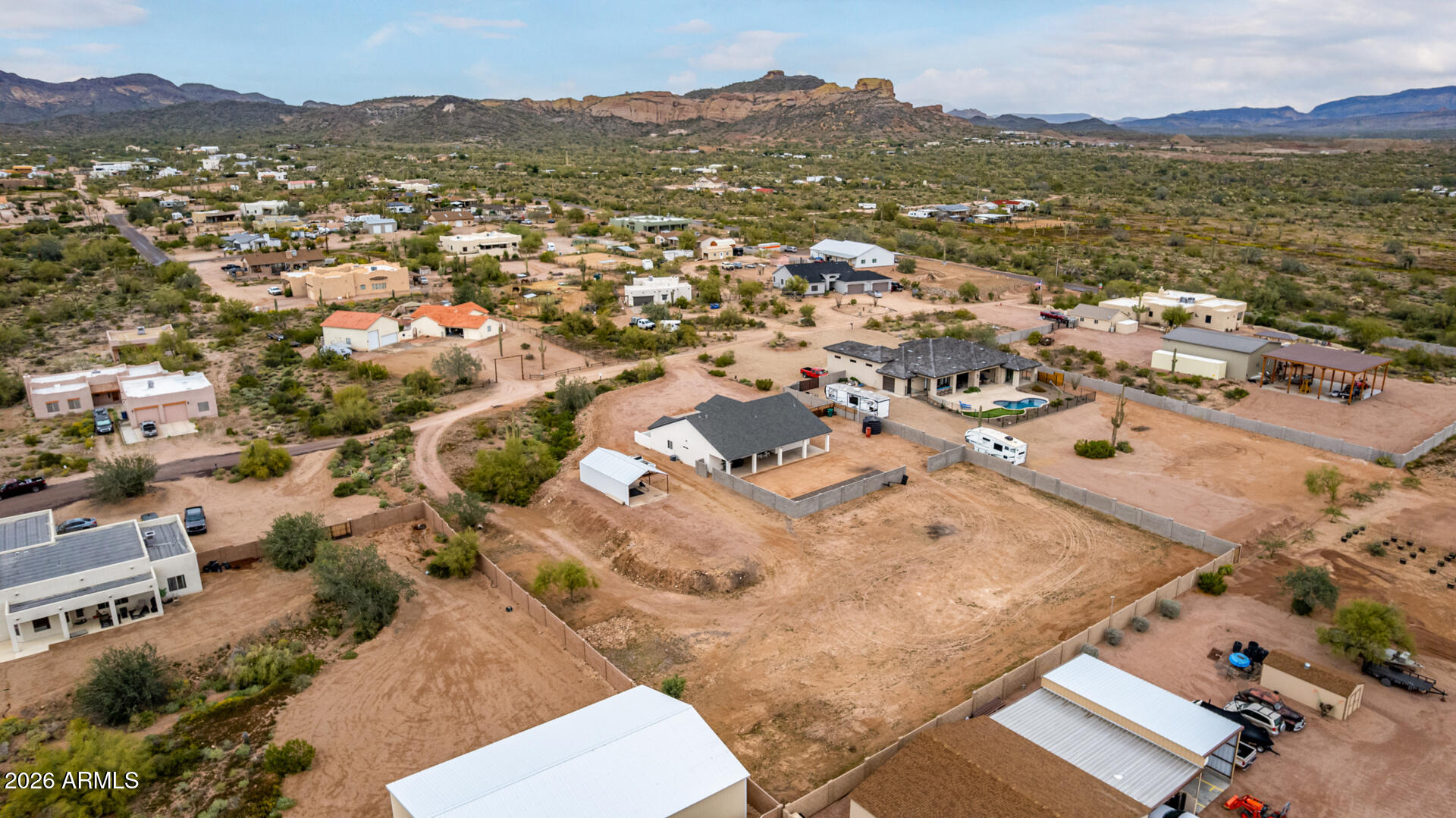 1427 East Whiteley Street Apache Junction, AZ 85119 - Photo 50 of 59 an aerial view of residential house with outdoor space