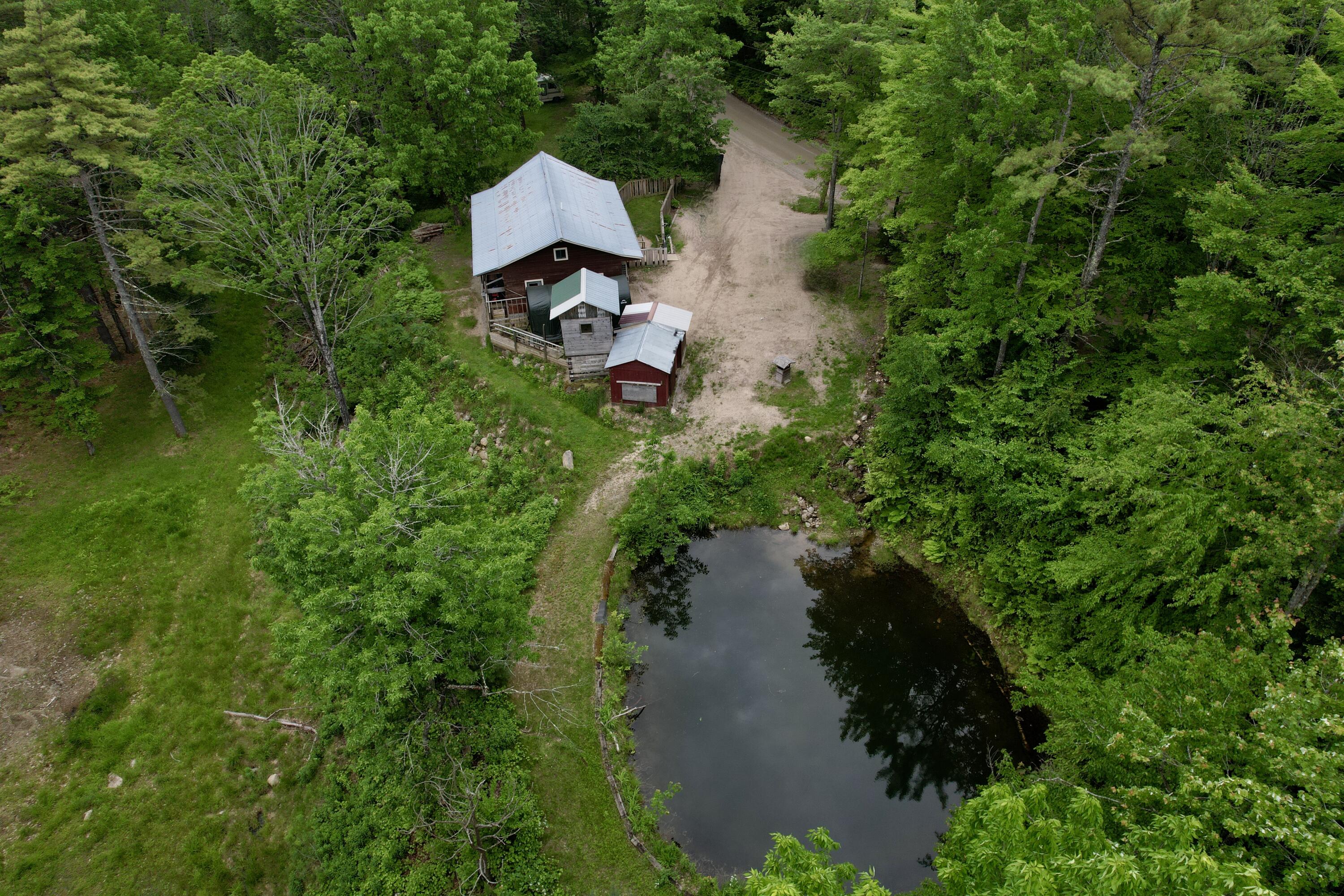 249 Denmark Road Denmark, ME 04022 - Photo 6 of 29 aerial pond