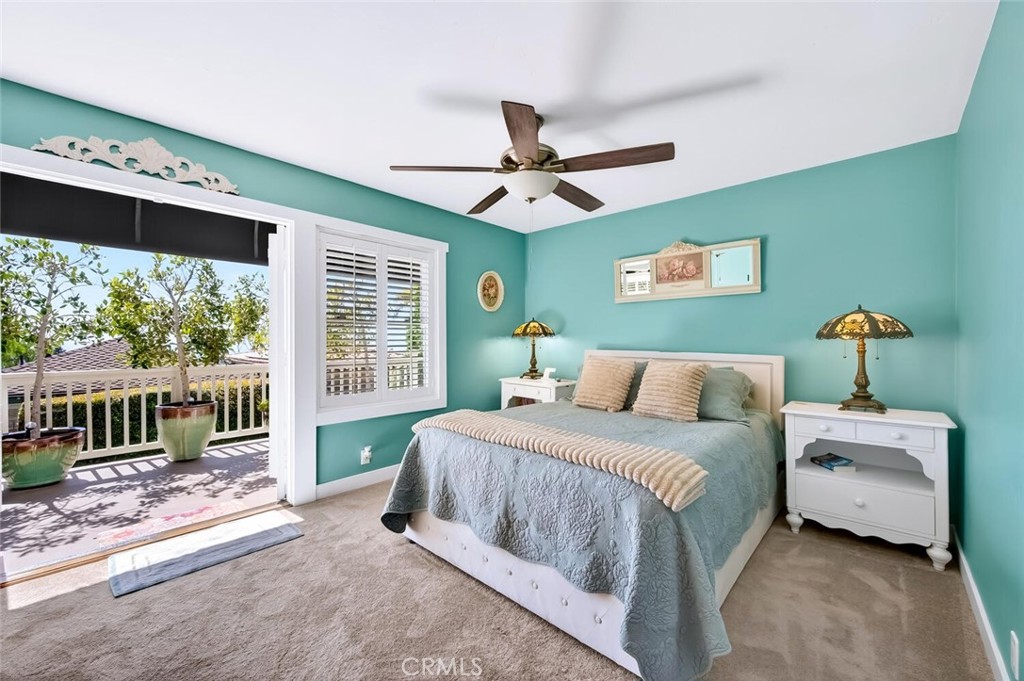 2896 Terry Road Laguna Beach, CA 92651 - Photo 32 of 72 Primary bedroom with an ocean view deck.