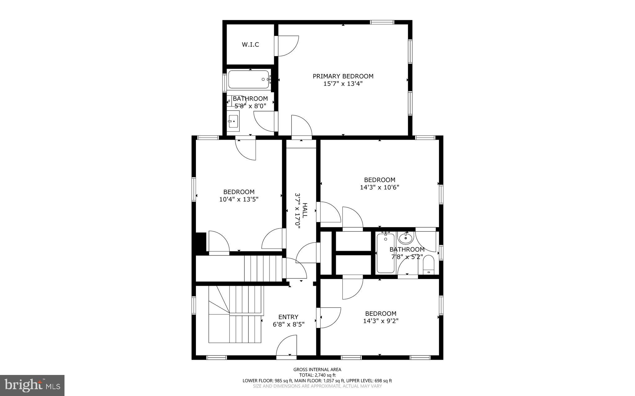 2505 Pickwick Road Baltimore, MD 21207 - Photo 47 of 48 Floor Plan - Upper 1