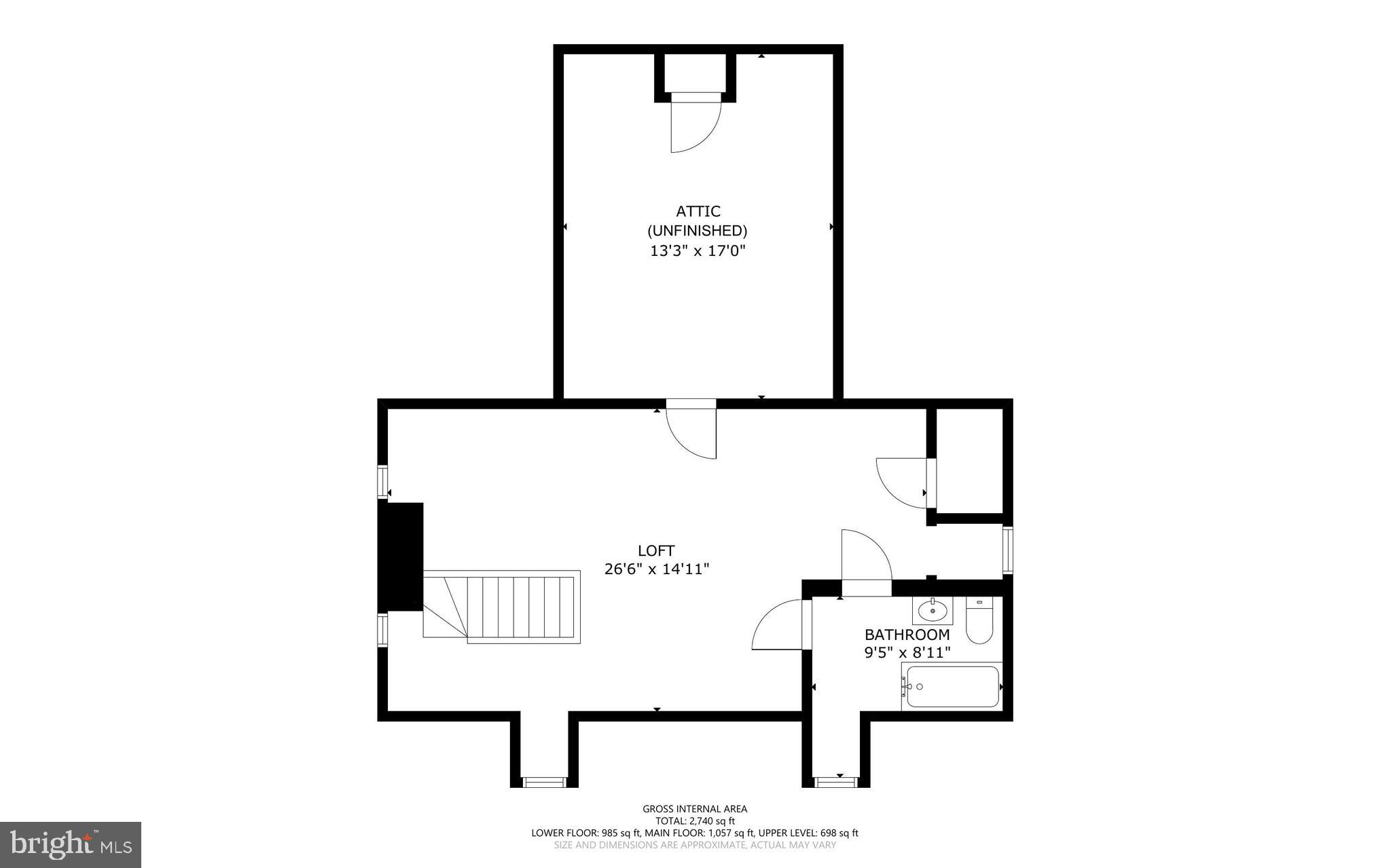 2505 Pickwick Road Baltimore, MD 21207 - Photo 48 of 48 Floor Plan - Upper 2