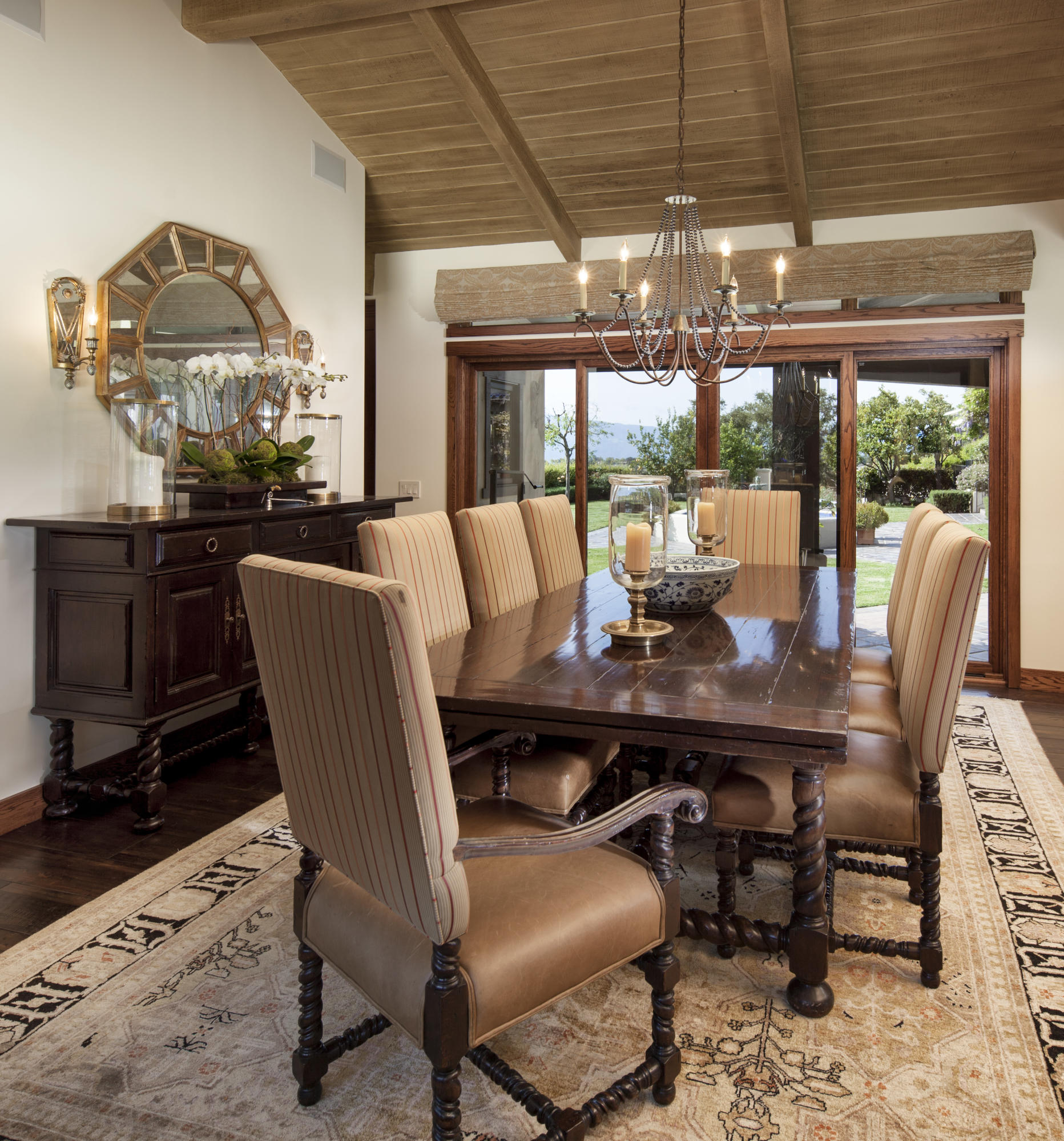 2905 Roundup Road Santa Ynez, CA 93460 - Photo 14 of 34 a view of a dining room with furniture window and outside view