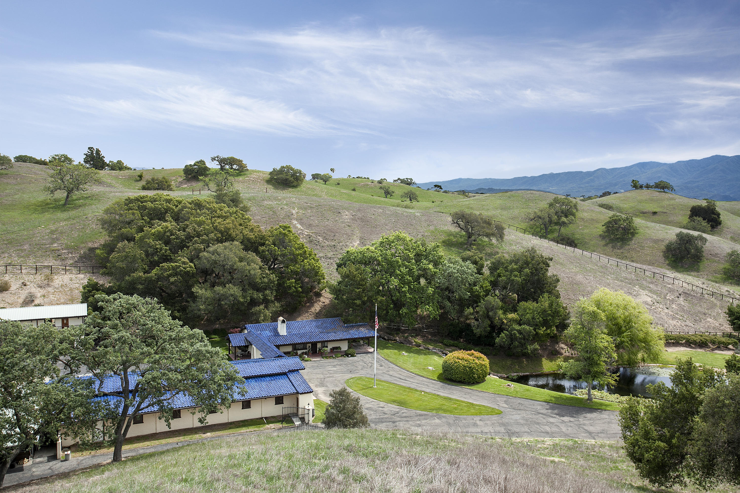 2905 Roundup Road Santa Ynez, CA 93460 - Photo 27 of 34 an aerial view of a houses with trees and grass