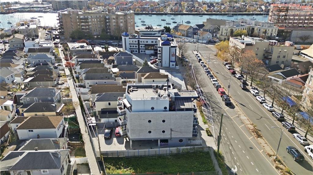 an aerial view of multiple house