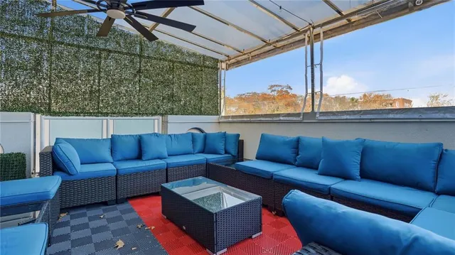 a view of a couch in the living room