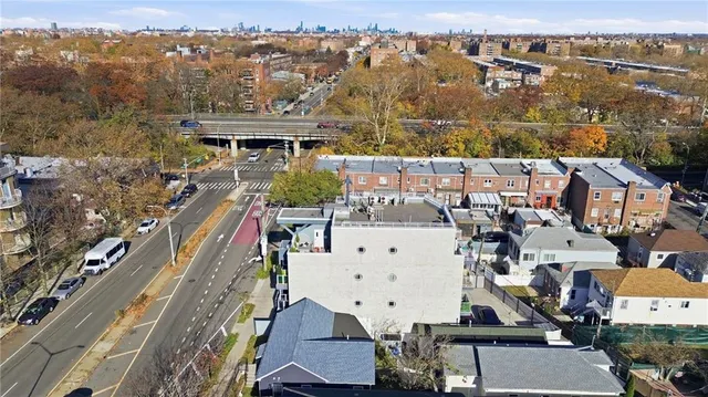 an aerial view of multiple house
