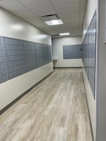 a view of hallway with stairs