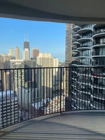 a view of city from balcony