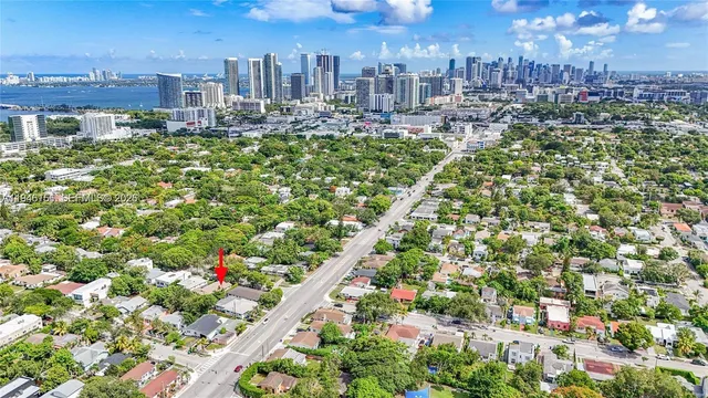 a view of a city with tall buildings