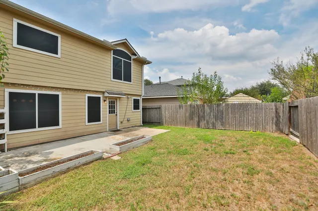 a backyard of a house