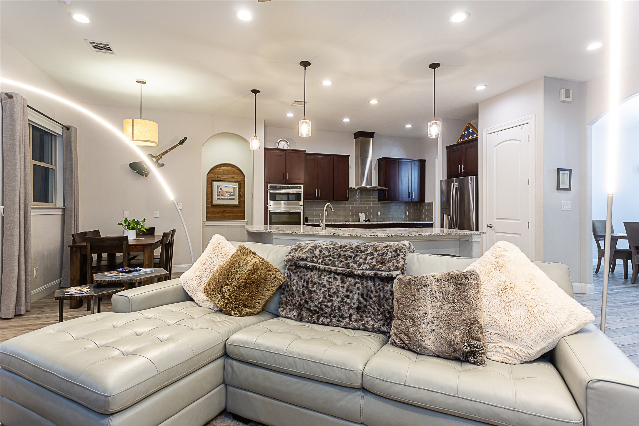 5608 Arroyo Road Austin, TX 78734 - Photo 18 of 39 Living area featuring light wood finished floors and recessed lighting
