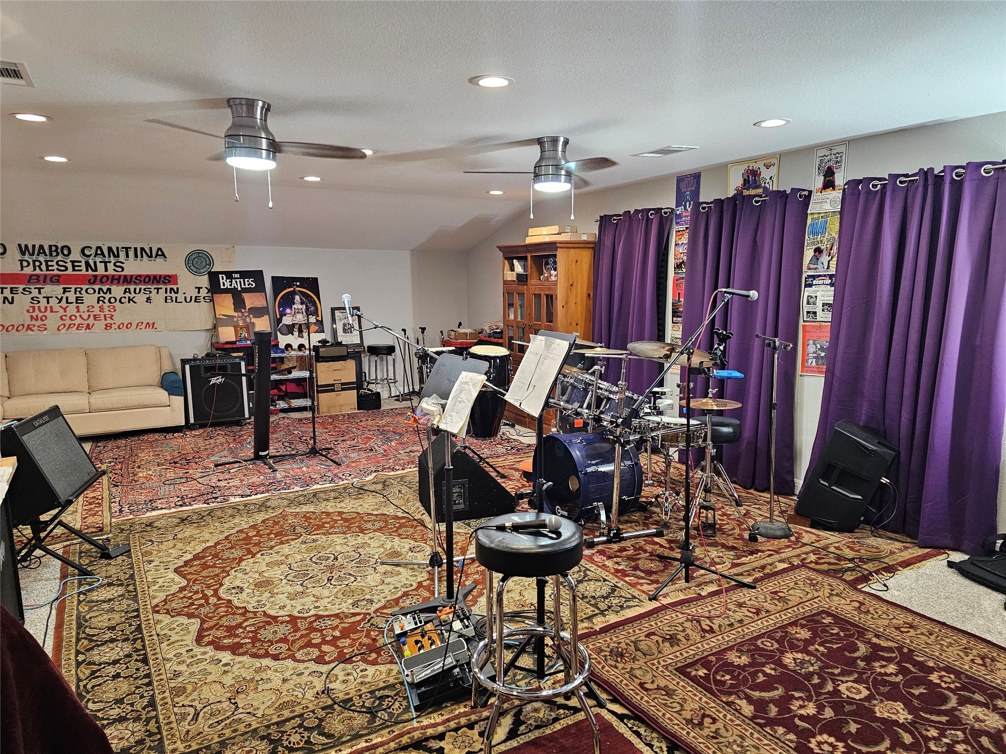 5608 Arroyo Road Austin, TX 78734 - Photo 39 of 39 HUGE Game room with recessed lighting and a ceiling fan