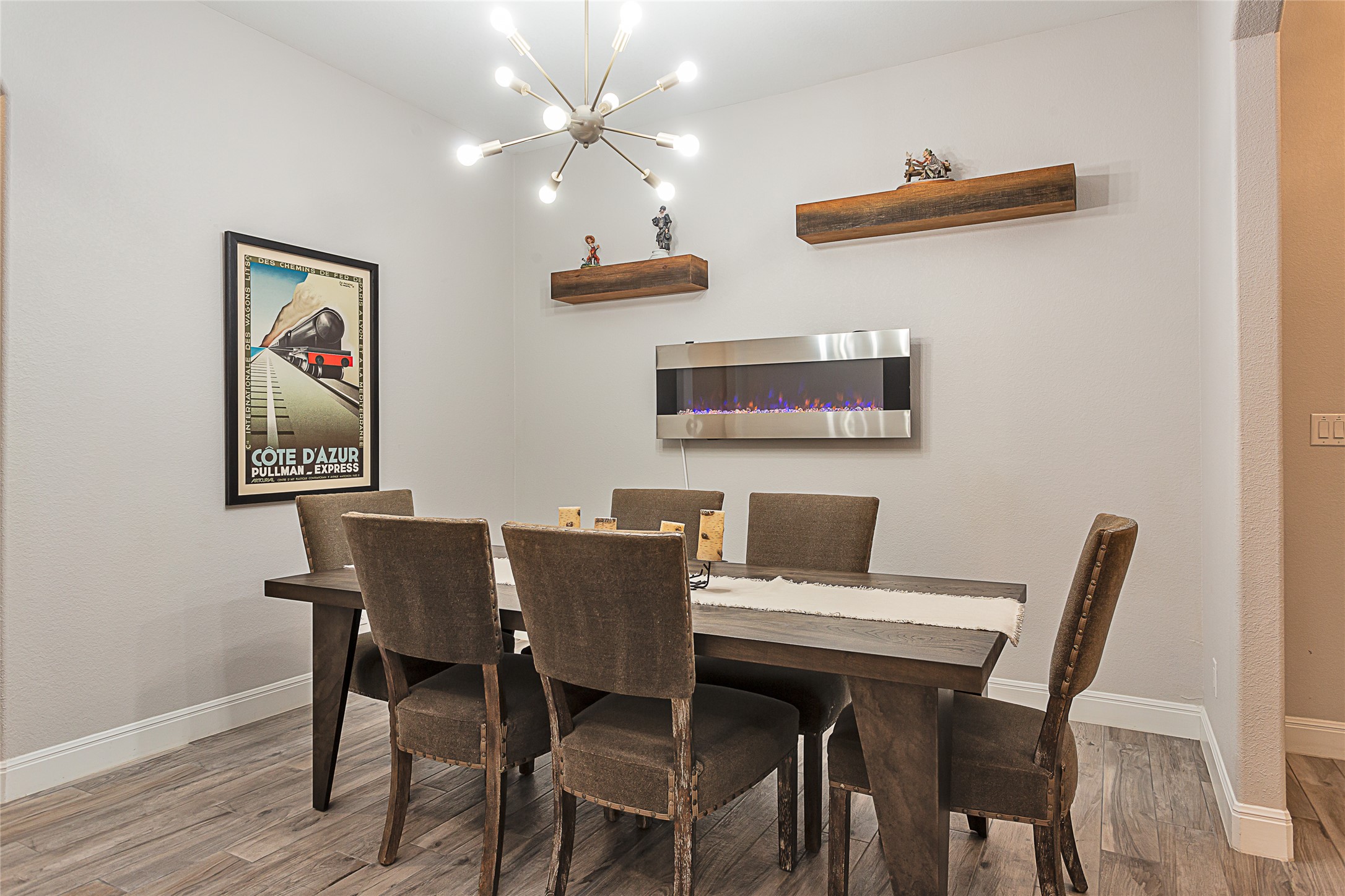 5608 Arroyo Road Austin, TX 78734 - Photo 10 of 39 Dining space with a chandelier and light wood-style floors