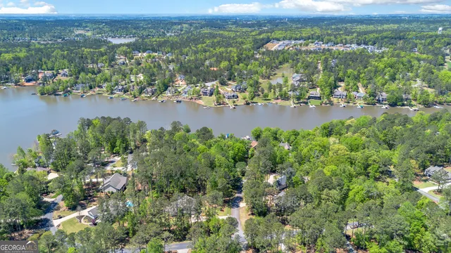an aerial view of multiple house