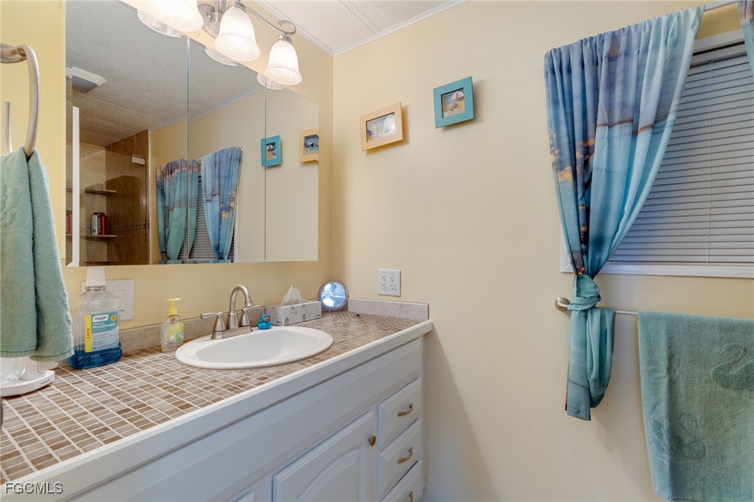 9324 Baron Road Bonita Springs, FL 34135 - Photo 12 of 22 a bathroom with a sink a vanity and mirror