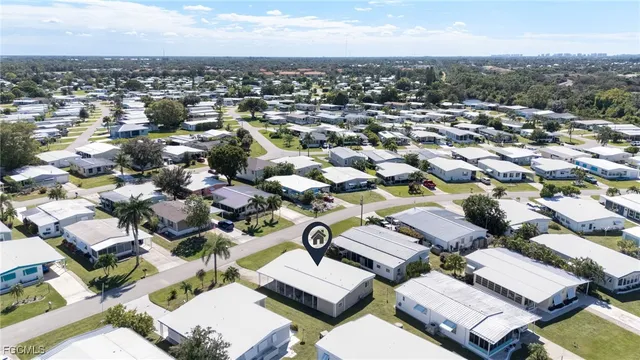 an aerial view of a city with lots of residential buildings