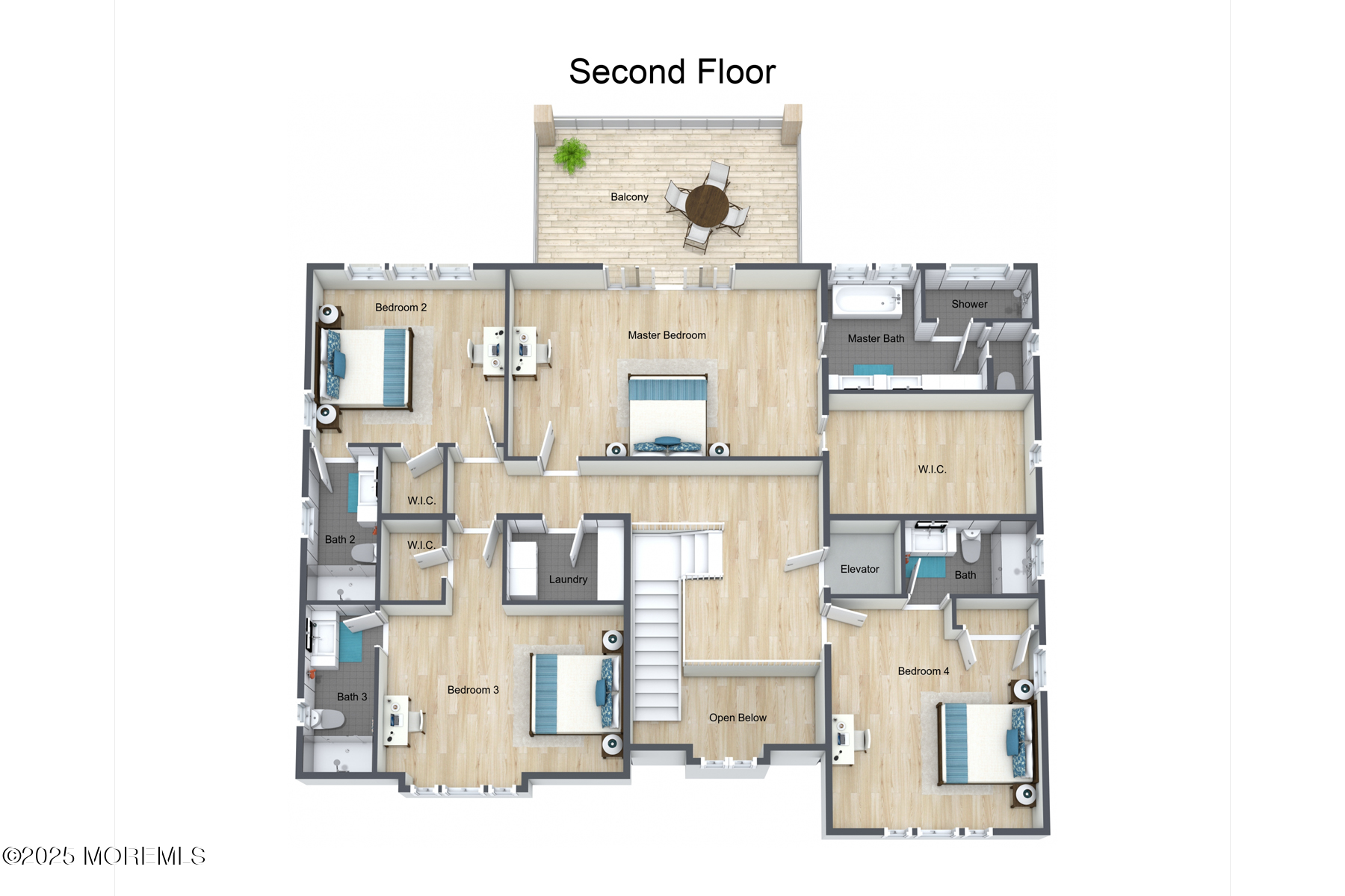 275 Curtis Point Drive Mantoloking, NJ 08738 - Photo 36 of 36 Second Floor Plan