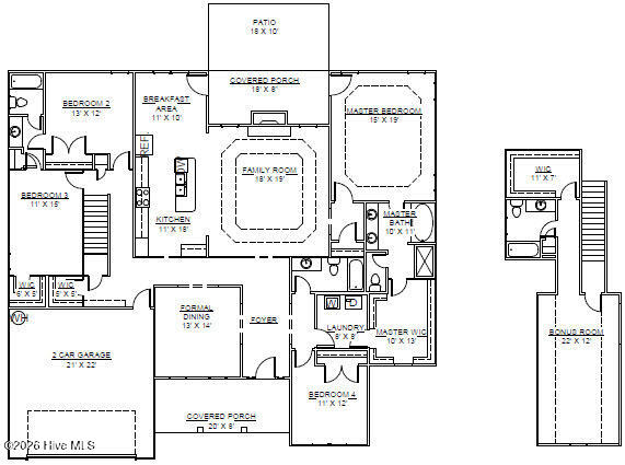 2005 Sharpnose Street New Bern, NC 28562 - Photo 14 of 14 Floor Plan