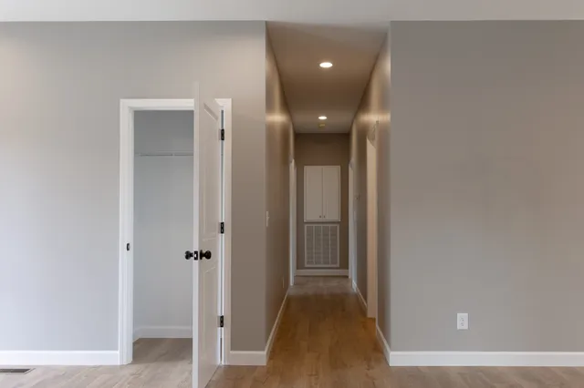 a view of hallway with lamp