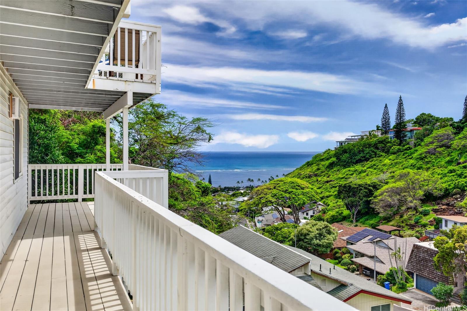 5207 Poola Street Honolulu, HI 96821 - Photo 16 of 25 a view of a balcony with wooden floor