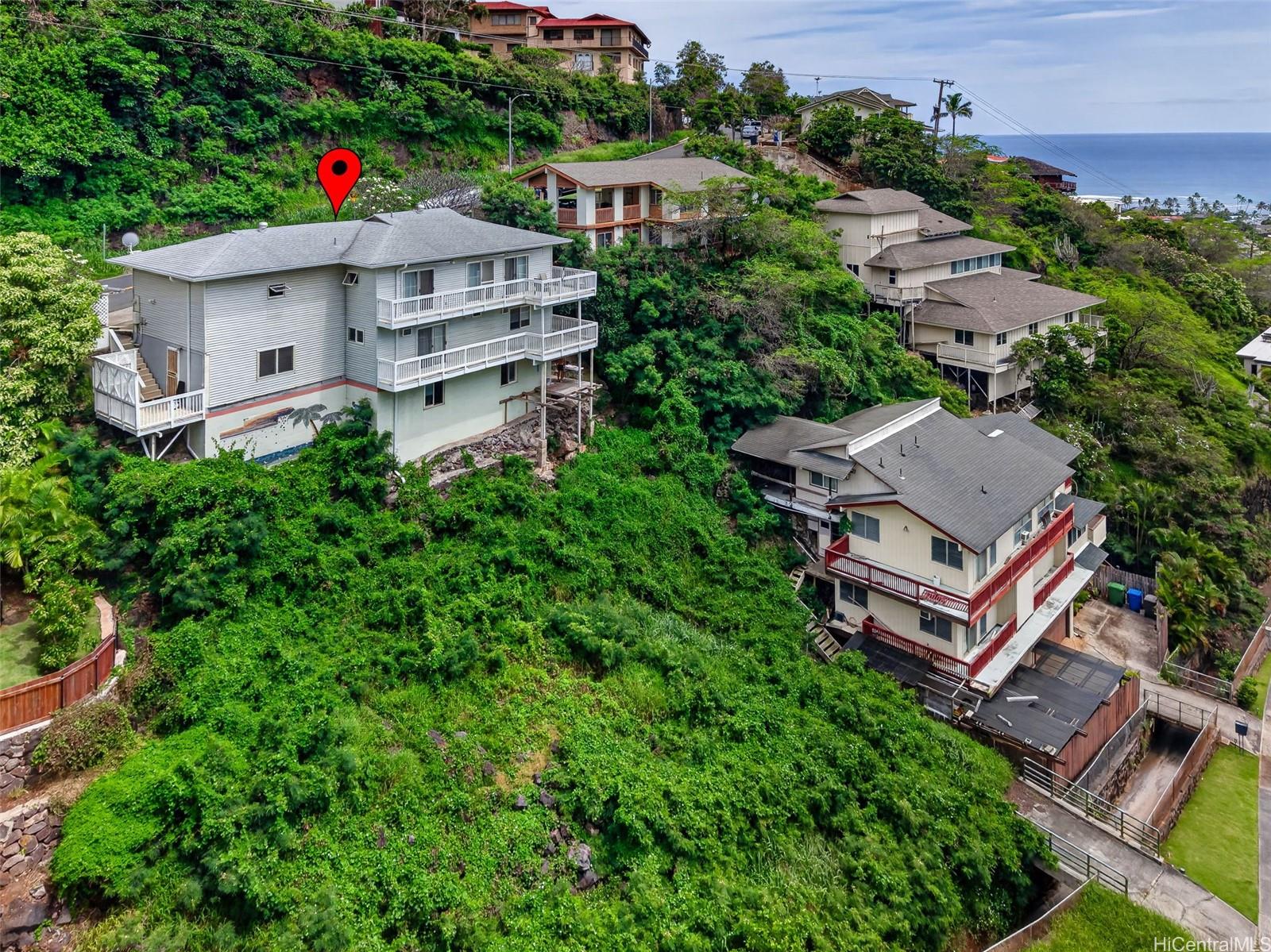 5207 Poola Street Honolulu, HI 96821 - Photo 24 of 25 an aerial view of residential houses with outdoor space and trees