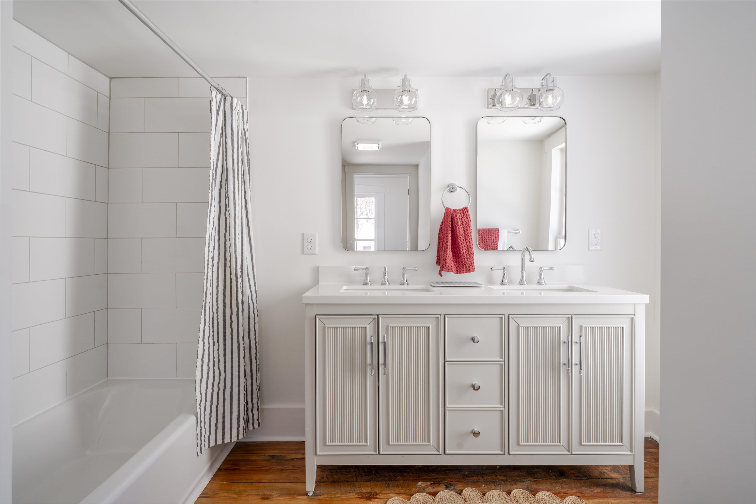 675 Stone Spring Road Harrisonburg, VA 22801 - Photo 30 of 39 a bathroom with a double vanity sink and a mirror