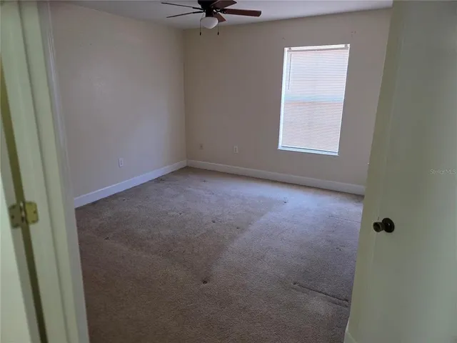 an empty room with a window