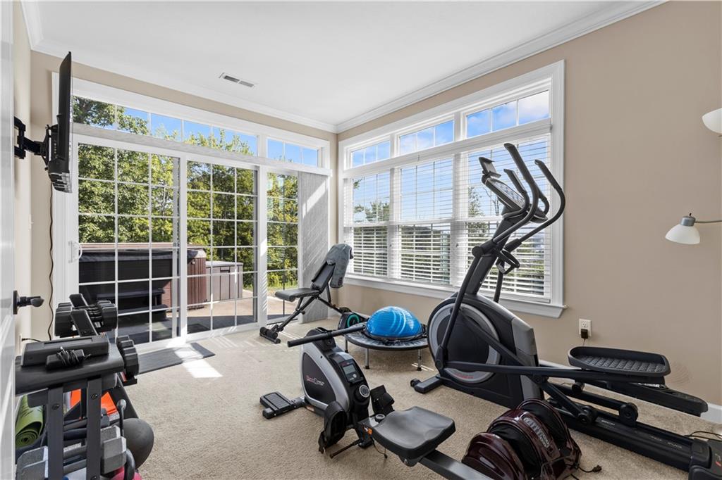 225 Brookside Drive Cranberry Township, PA 16066 - Photo 13 of 34 a view of a room with gym equipment
