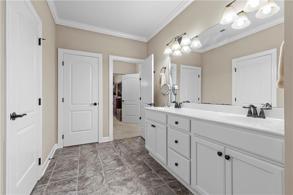 225 Brookside Drive Cranberry Township, PA 16066 - Photo 17 of 34 a spacious bathroom with a double vanity sink mirror and shower