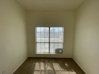 an empty room with a window